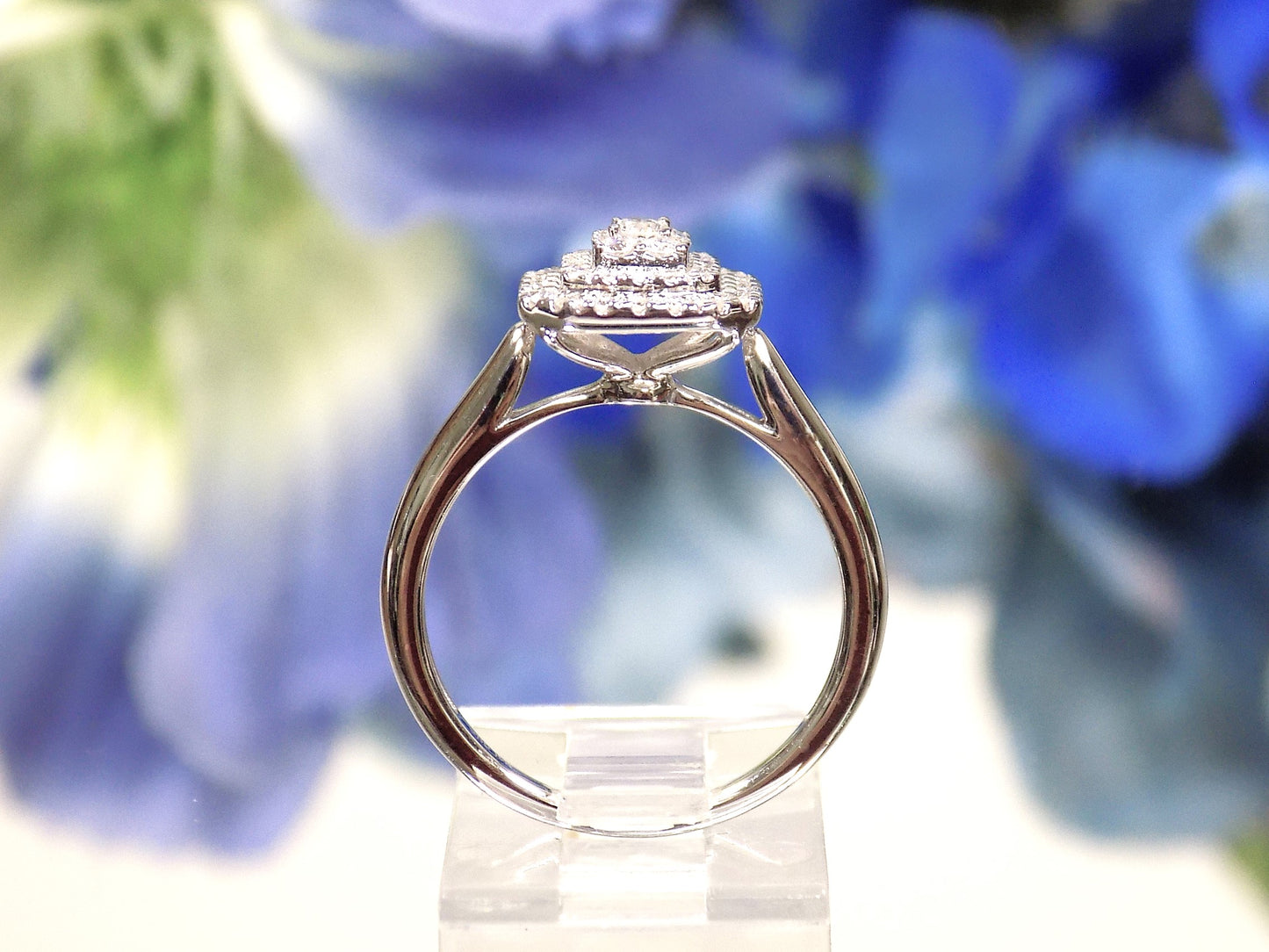 Women's .50ct TW Natural Diamond Cluster or Cocktail Ring in Solid 10K White Gold