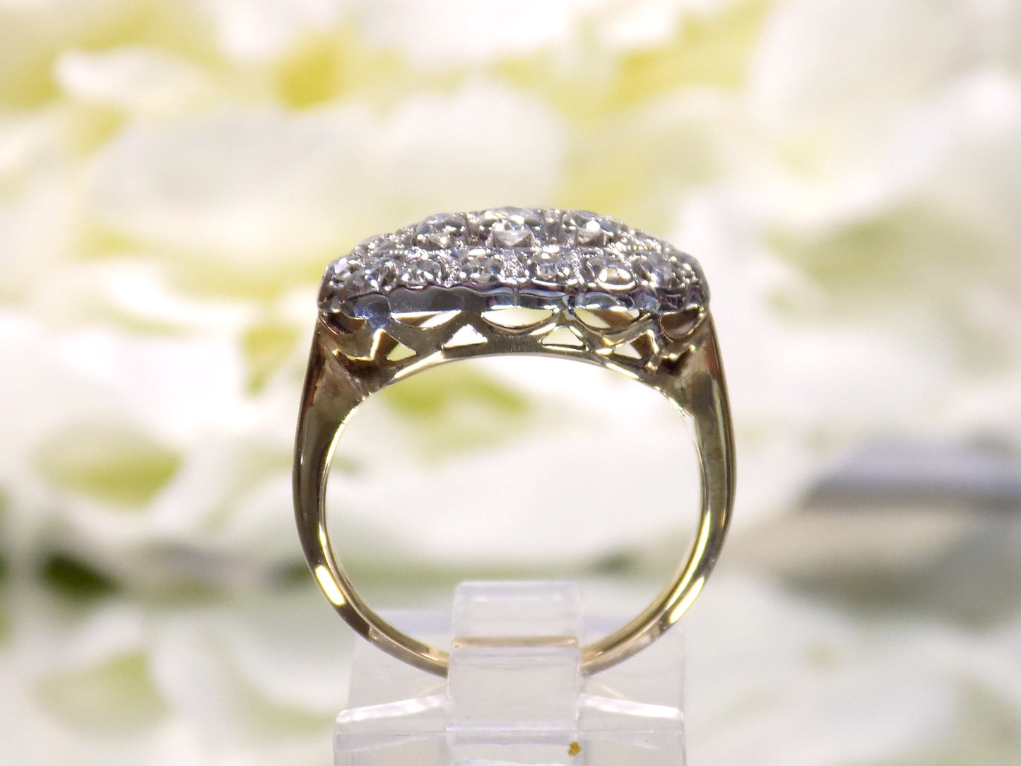 Vintage Traditional Princess Style Genuine Diamond Ring .33ct TW in 14K 2-Tone Yellow & White Gold - Like New Condition
