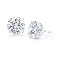 Sterling Silver CZ Stud Earrings - 5mm Each - 1ct Total