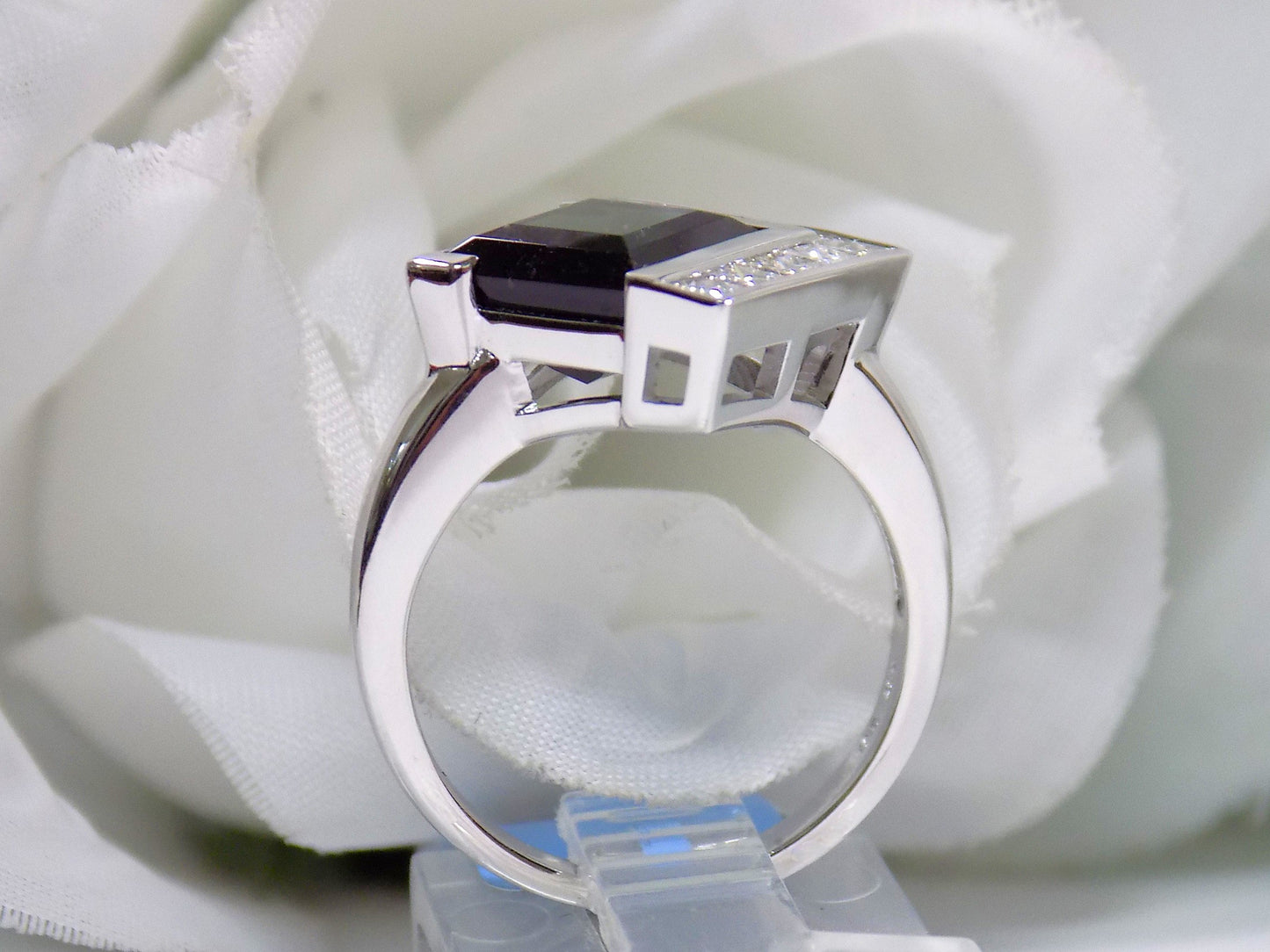 NEW Natural 3.93ct TW Green Tourmaline & Diamond Ring in 14K White Gold