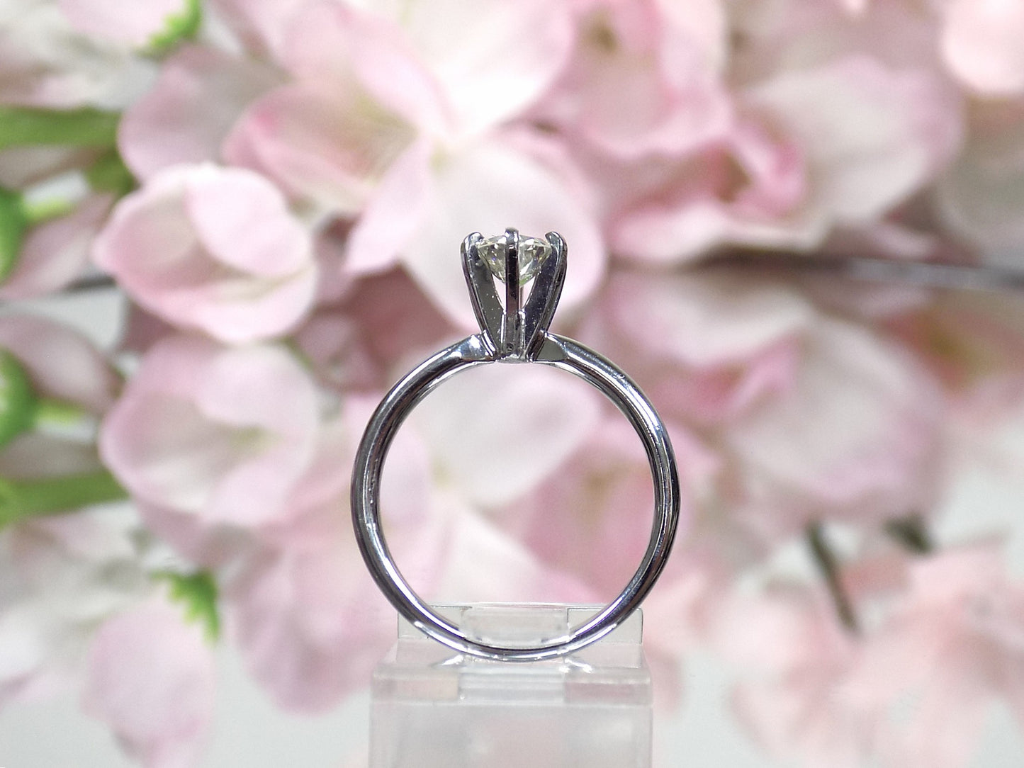 Women's .60ct Natural High Quality Round Brilliant Diamond Solitaire 6-Prong in 14K White Gold