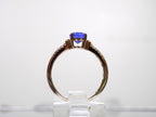 Women's 1.71ct TW Natural Oval Shape Tanzanite & Diamond Ring in 14K Yellow Gold - Straight Line Style