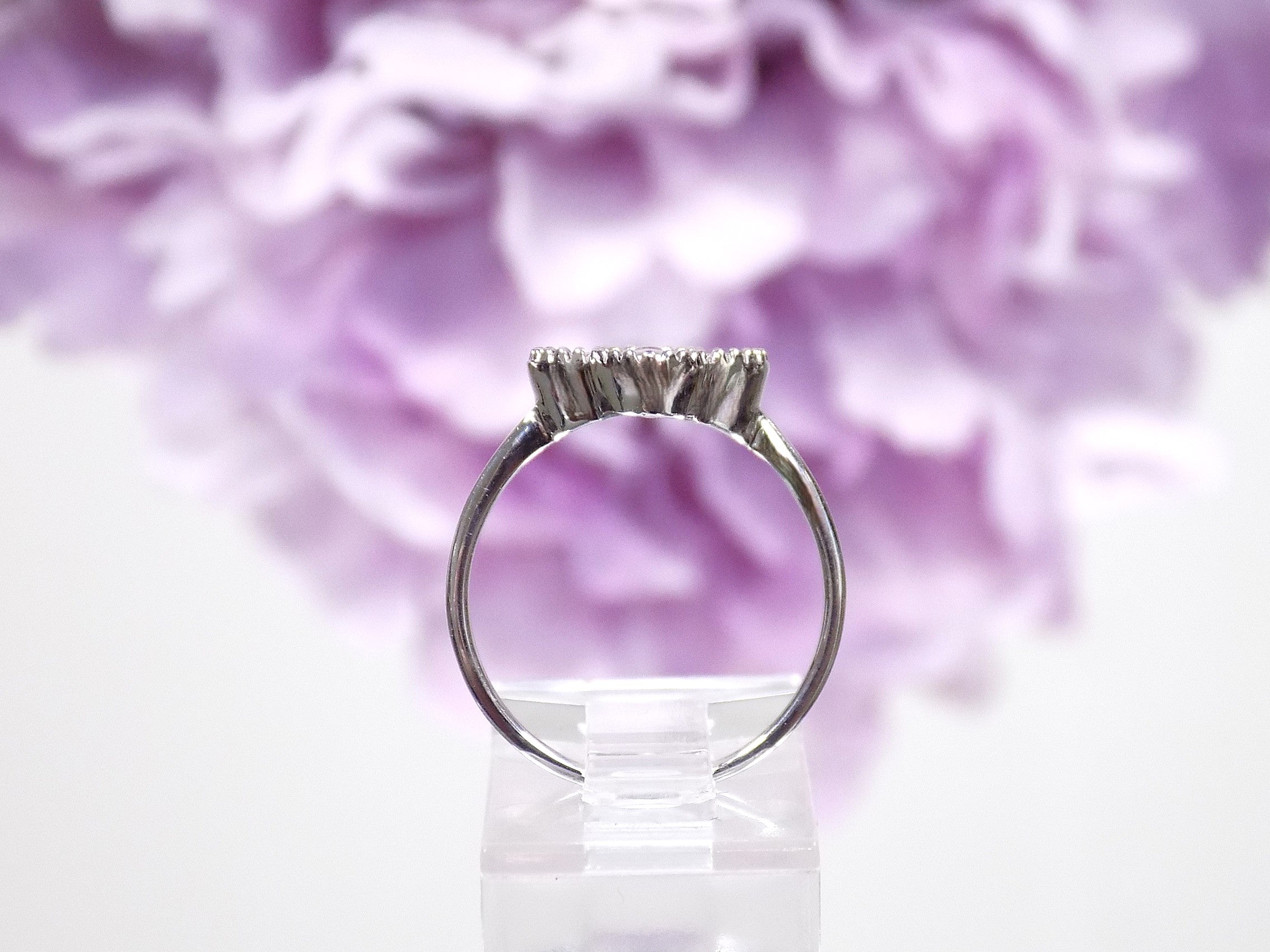 1/3ct (.33ct) TW Van Cleef Clover Styled Natural Diamond Cluster Ring in 10K White Gold