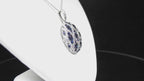 Women's 2.35ct TW Natural Blue Sapphire & Diamond Pendant or Necklace in Solid 18K White Gold