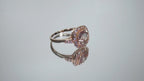 Women's 2.24ct Natural Cushion Cut Morganite & Diamond Ring in 14K ROSE Gold - Halo Style